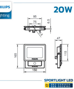 Alternative view of ไฟสปอร์ตไลท์-philips-LED 20W รุ่น BVP150 LED17